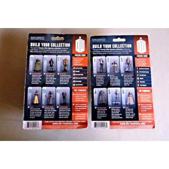 DOCTOR WHO FIGURINE COLLECTION  2 figurines HALF FACE MAN #41,Eleventh Doctor #1 - Picture 6 of 7